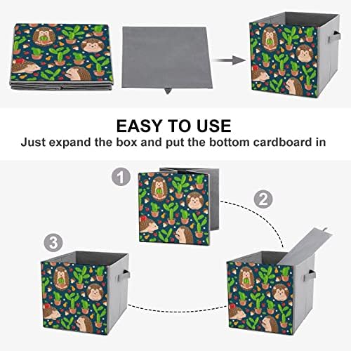 Smiješni ježevi Apple Cacti srušeni kanti za skladištenje kockice Organizator Trendy tkanina za pohranu kutije ubacuje kocke ladice