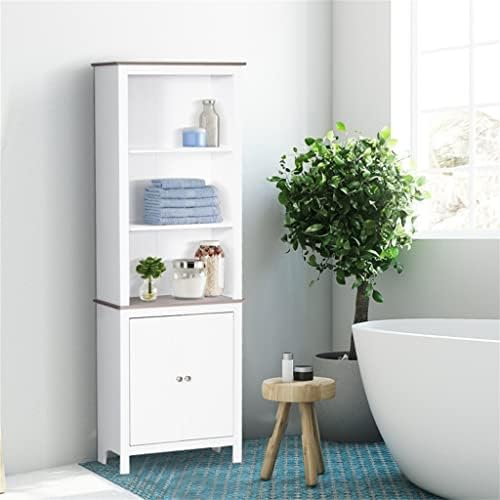 N/A 69 -inčni bijeli ormar za kupaonicu Drveni slobodni stojeći kupaonica platnena ormarić