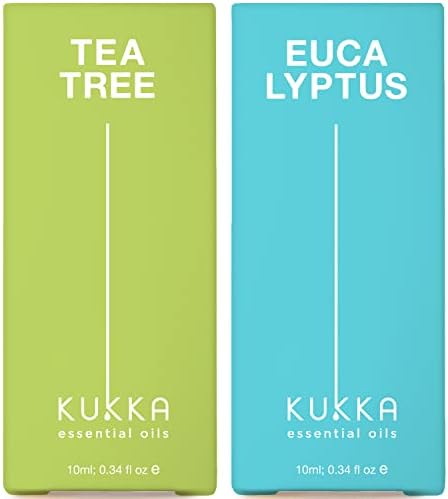 Ulje čajevca za kožnu i eukaliptus esencijalno ulje za difuzor - prirodni terapeutski stupanj esencijalne ulja set - 2x0.34 fl