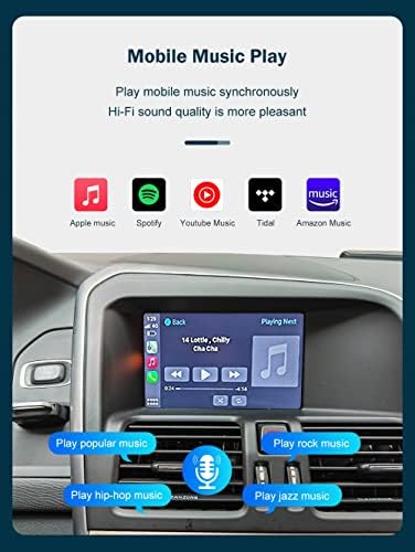 Ninetom Wireless CarPlay Retrofit Kit Decoder za Volvo XC60 S60L V40 2014-2017 godina, Podrška Android Auto, veza ogledala, stražnja