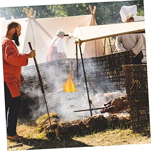 Yardwe 1 set viseći roštilj prijenosni kampiranje Firepits Viseći kampiranje štednjaka Vanjska rasvjeta štednjaka prijenosna kamp štednjak