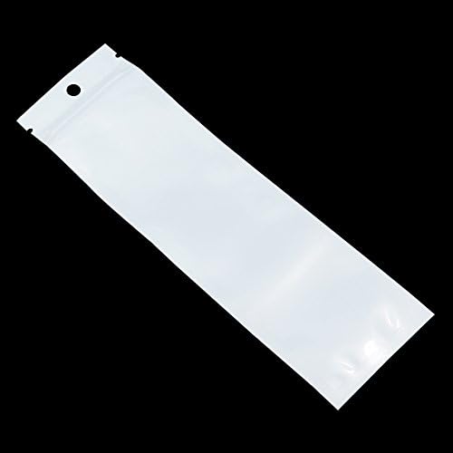 Chic & tnk 100pcs Male bijele / bistre zatvarača plastične vrećice s patentnim zatvaračem Self brtvi prozirna zatvarača Poli vrećica