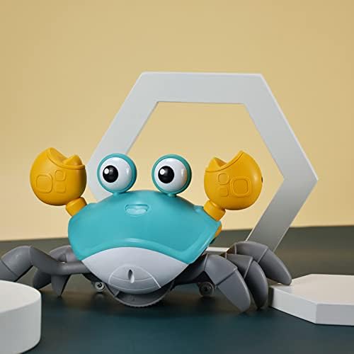 Igračka za rakove za puzanje s LED Light Electric Musical Crab igračka s automatskim izbjegavanjem za bebe mališane