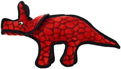 TUFFY - Svjetska igračka za tuffest meke pse - junior dinosaur triceratops - više slojeva. Napravljen izdržljivim, snažnim i čvrstim.