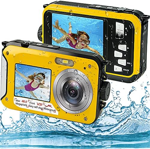 S&P Sigurna i savršena podvodna kamera, vodootporna kamera Full HD 2.7K 48MP vodootporna kamera Digitalna s dvostrukim zaslonom, 16x