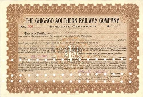 Čikaška Južna željeznička tvrtka-obveznice različitih apoena