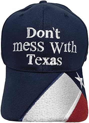 Ne petljajte se s Teksasom s teksaškom zastavom na Bill Navy Blue Pamuk podesivi kapu