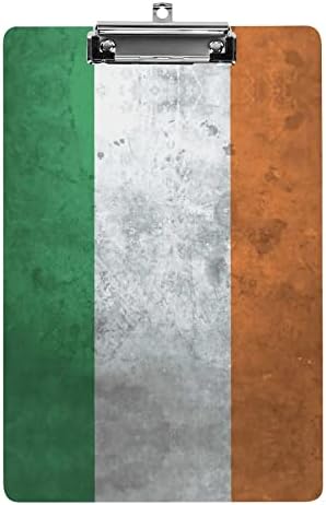 Akrilni međuspremnik s uzorkom Irske zastave s metalnom Niskoprofilnom kopčom standardni format 94 za ured i školu 8,5 12,5