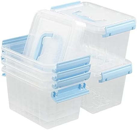 Ortodayes 3 Quart plastične kante za odlaganje, pakiranje od 6 malih kutija s poklopcima