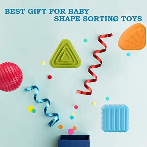 IngOOOOD igračka za razvrstavanje dječjeg oblika, senzorno sortiranje kante s elastičnim trakama, Montessori igračke za 1-3 godine