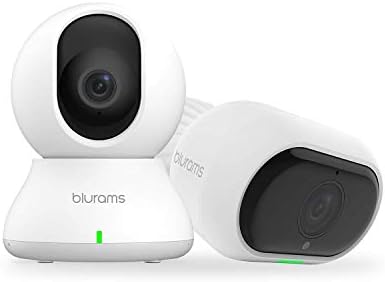 BLURAMS Vanjski set za zatvorene sigurnosne kamere, 1080p Dome kamera s dvosmjernim zvukom | Otkrivanje zvuka/osobe | Ir noćna vizija