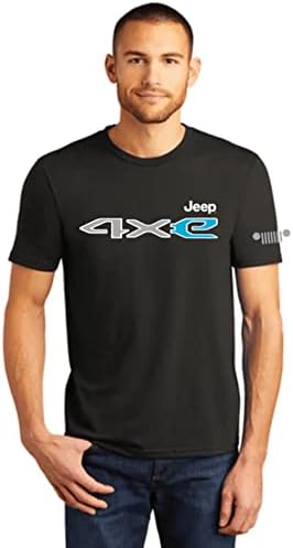 Jeep Men Wrangler 4xe Električna hibridna majica - Supersoft Black Triblend