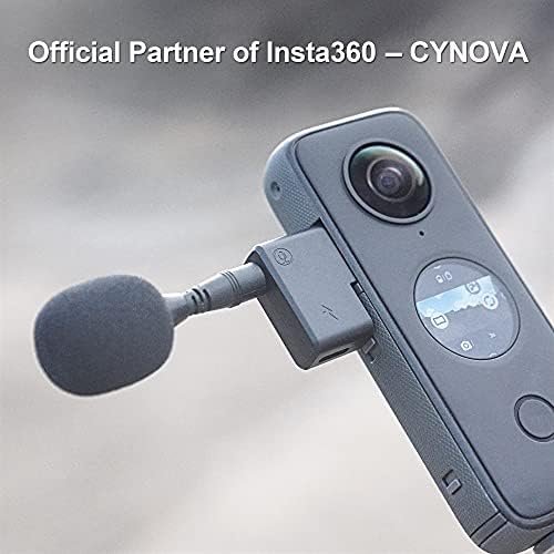 CYNOVA Insta360 One X2 DUAL MIC ADAPTER, 3,5 mM MIC kompatibilan s jednim X2 ekstrenalnim mikrofonima, USB-C priključkom, Insta360