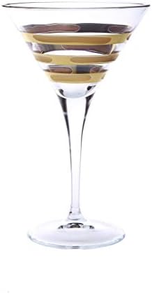 Klasični dodirni set od 4 martini naočale 14k dizajn zlatne opeke