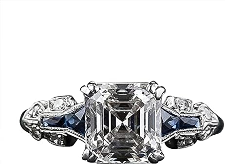 Dbylxmn moda izvrsni nepravilni trapezoidni kvadratni dijamantni prsten za žene zaručnički prsten darovi za vikendice