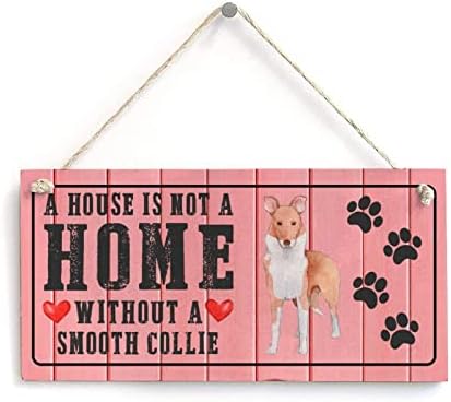 Znak citata ljubitelja pasa hrana za pse kuća nije kuća bez psa smiješni drveni znak za pse plaketa za psa znak seoske kuće 8.16 inča