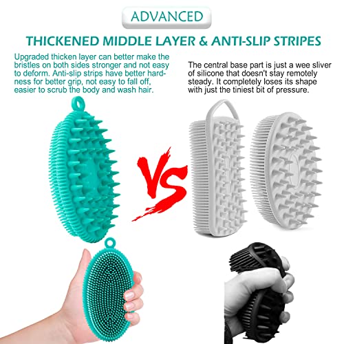 Piling silikonskog pročišćavača tijela i nadogradnju sve u jednoj kupci i četkici za šampon, nježne čekinje za masažu za upotrebu pod
