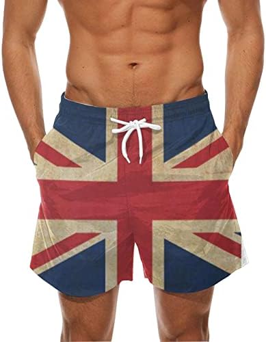 Muški kupaći kostimi Muške kratke hlače s džepnom kopčom i reverima s 3-inčnim digitalnim tiskom