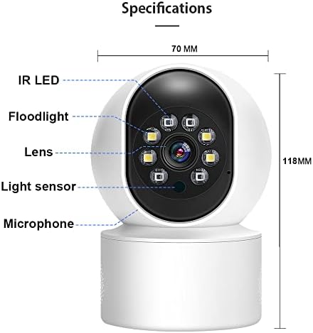 Fan Ye 3PCS 5MP kamera Wifi Video Indoor Security Home Baby Monitor IP CCTV Wireless Webcam Night Vision Smart Traiting Us Plug 5MP
