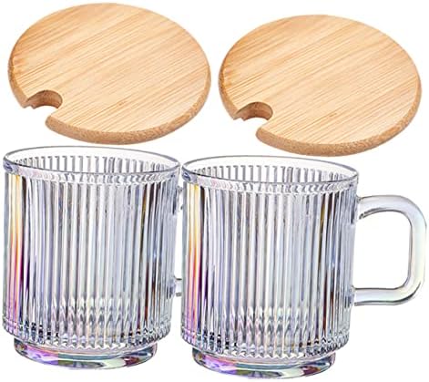 Upkoch 2 postavlja staklo za piće naočale čisti stakleni šalice kave vintage na čašama naočale naočale prugaste šalice za kavu za piće