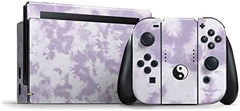 Skin Declal Gaming Skin kompatibilan s paketom Nintendo Switch - Izvorno dizajniran ljubičasti i bijeli dizajn bojenja kravata