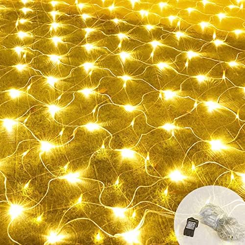 Aikenus mrežna svjetla, božićna lampica 200 LED dioda 9,8ft x 6,6ft s 8 modova rasvjete, gudačke svjetla za vanjske božićne ukrase