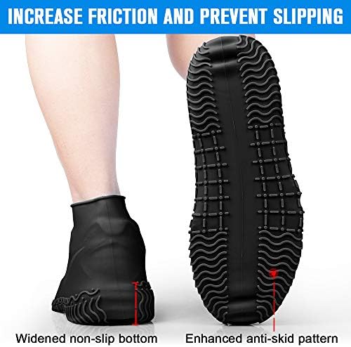 Shiwely silikonske vodootporne poklopce za cipele, nadogradite prekomjerne uporabe s patentnim zatvaračem, otporne na kišne čizme koja