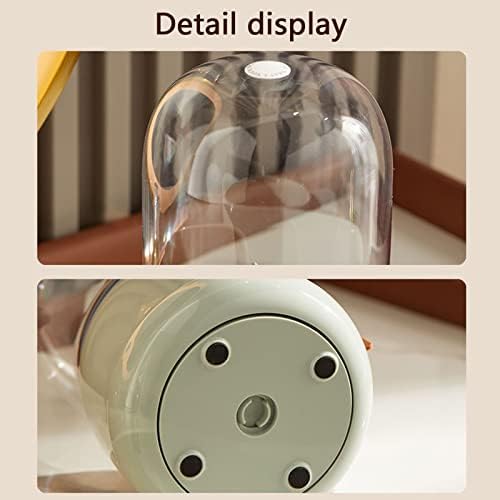 Creamoon 360 stupnjeva rotirajuća četkica za šminkanje, prozirni organizator plastične četke za šminku s poklopcem, vrtiće kozmetike