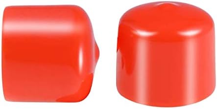 Zaštitna čahura za navoj vijka PVC gumena okrugla cijev vijak kapa poklopac ekološki prihvatljiv Crveni 25mm 100pcs
